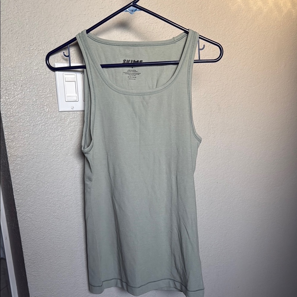 SKIMS Sage Green Muscle Tank